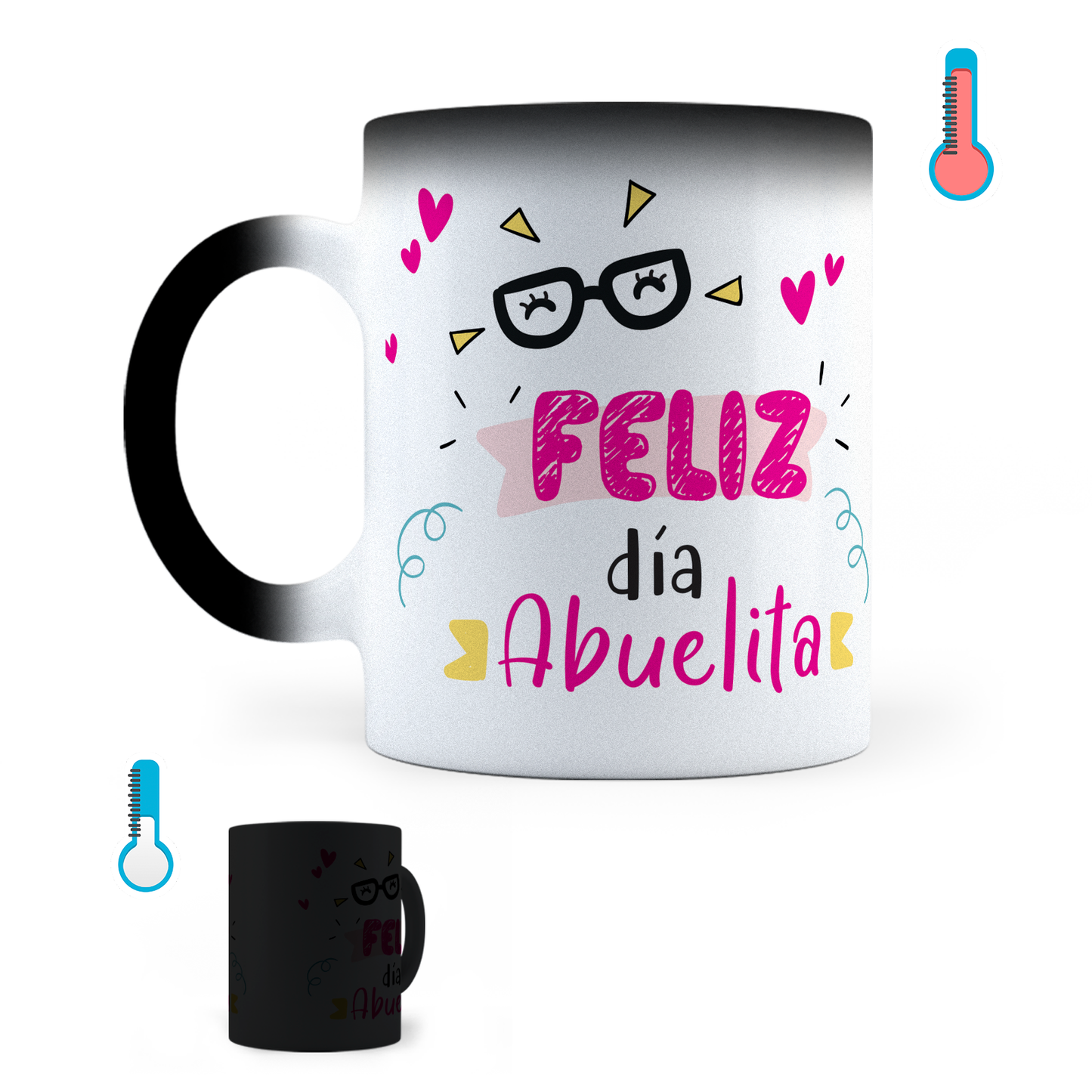 Taza Mágica Feliz Día Abuelita - Térmica 11 oz (320 ml)