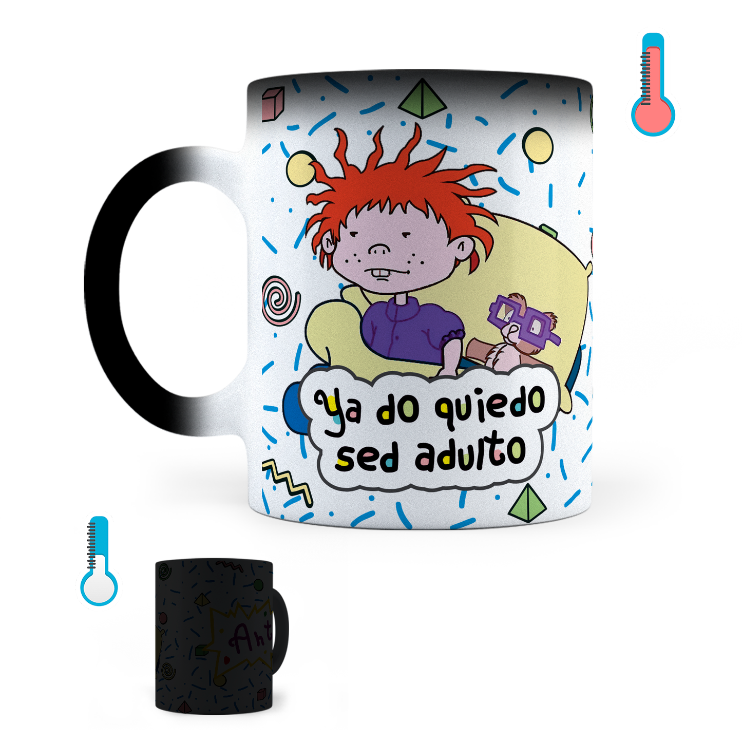 Taza Mágica Carlitos - Ya No Quiero Ser Adulto Personalizada - Térmica 11 oz (320 ml)
