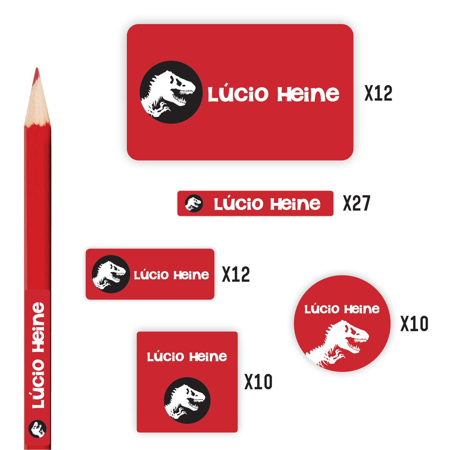 Etiquetas Dinosaurio Personalizadas