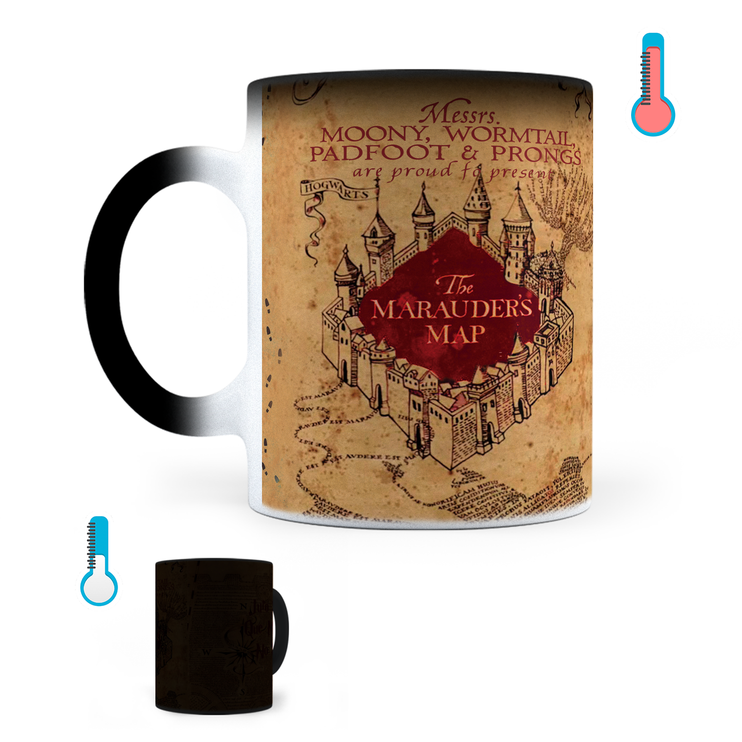 Taza Mágica Harry Potter Mapa Merodeador - Térmica 11 oz (320 ml)