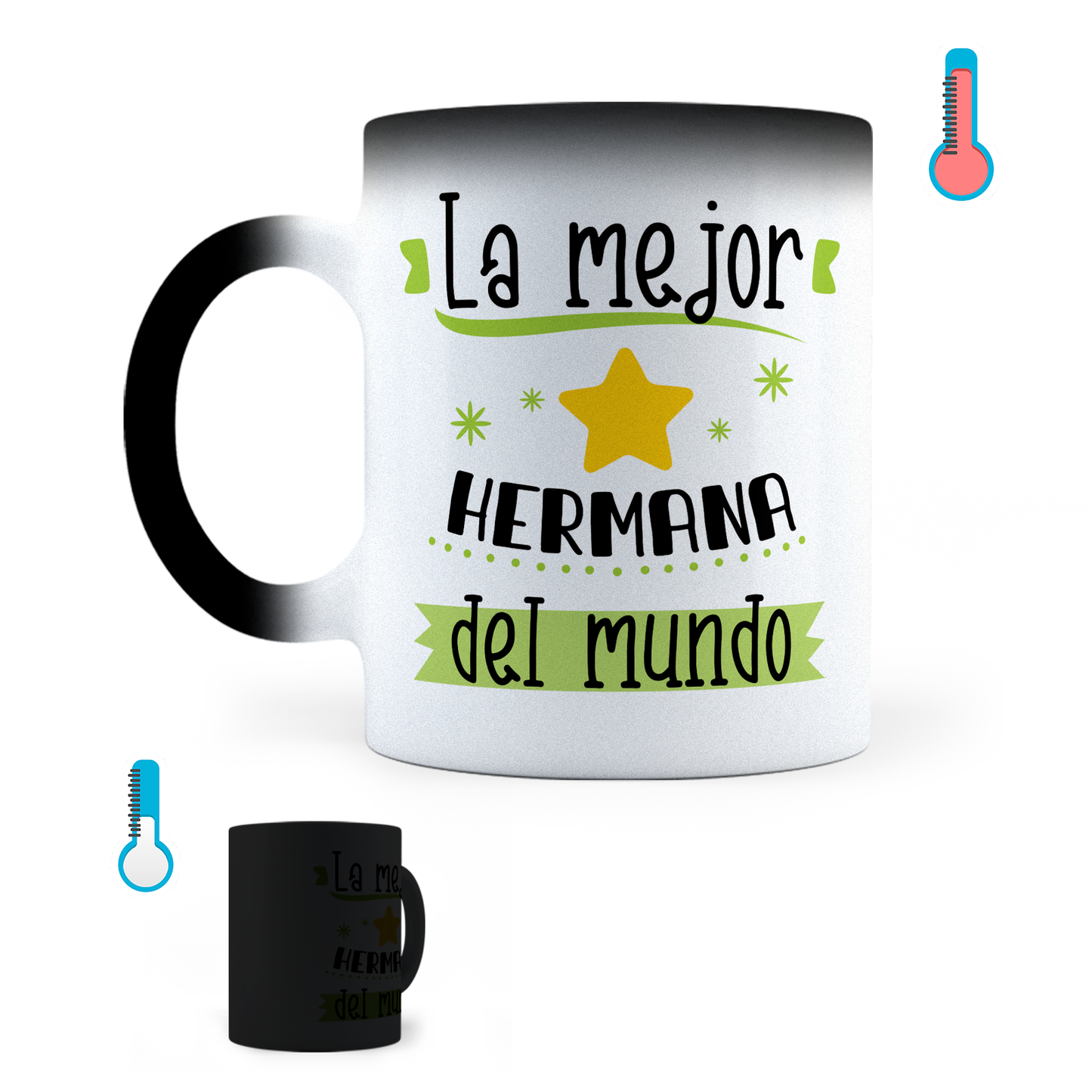 Taza Mágica La Mejor Hermana Del Mundo - Térmica 11 oz ml (320)