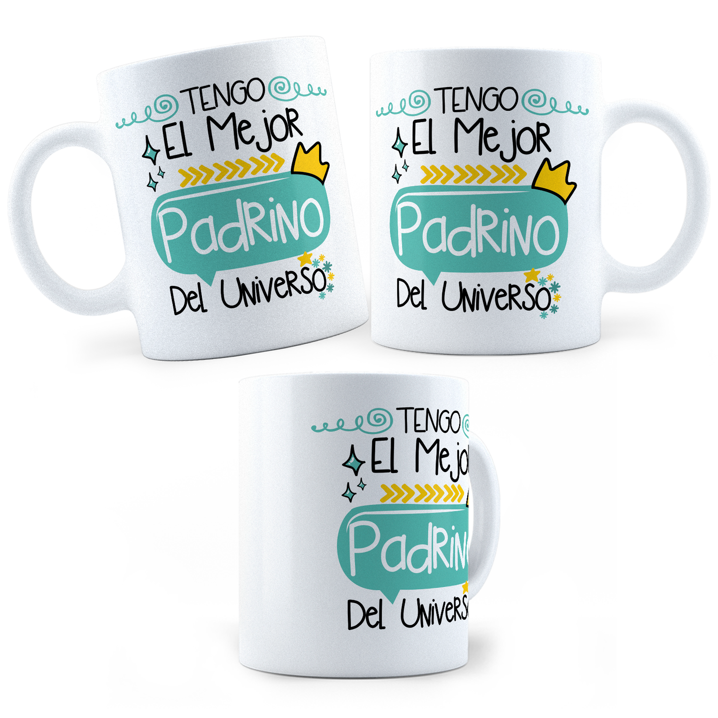 Taza El Mejor Padrino Del Universo - 11Oz (320 ml)