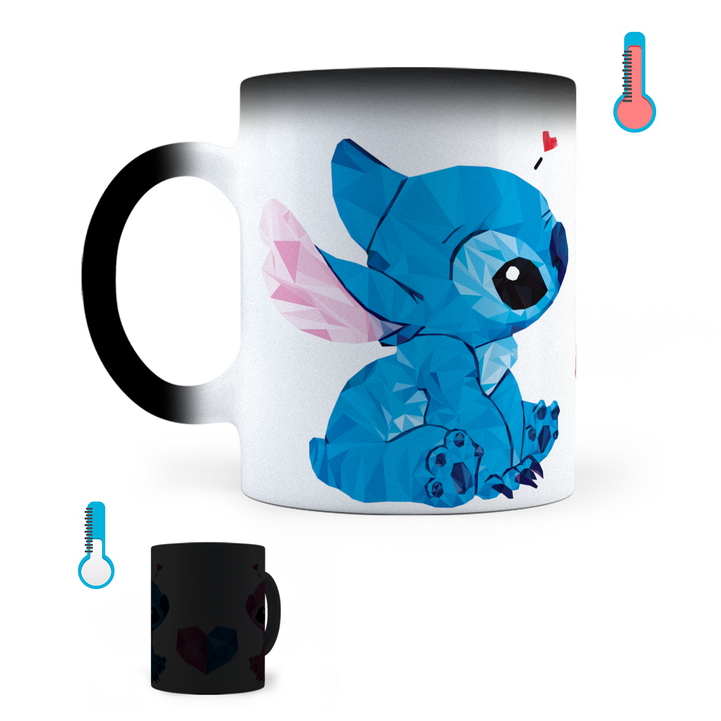 Taza Mágica Stitch / Novia - Térmica 11 oz (320 ml)