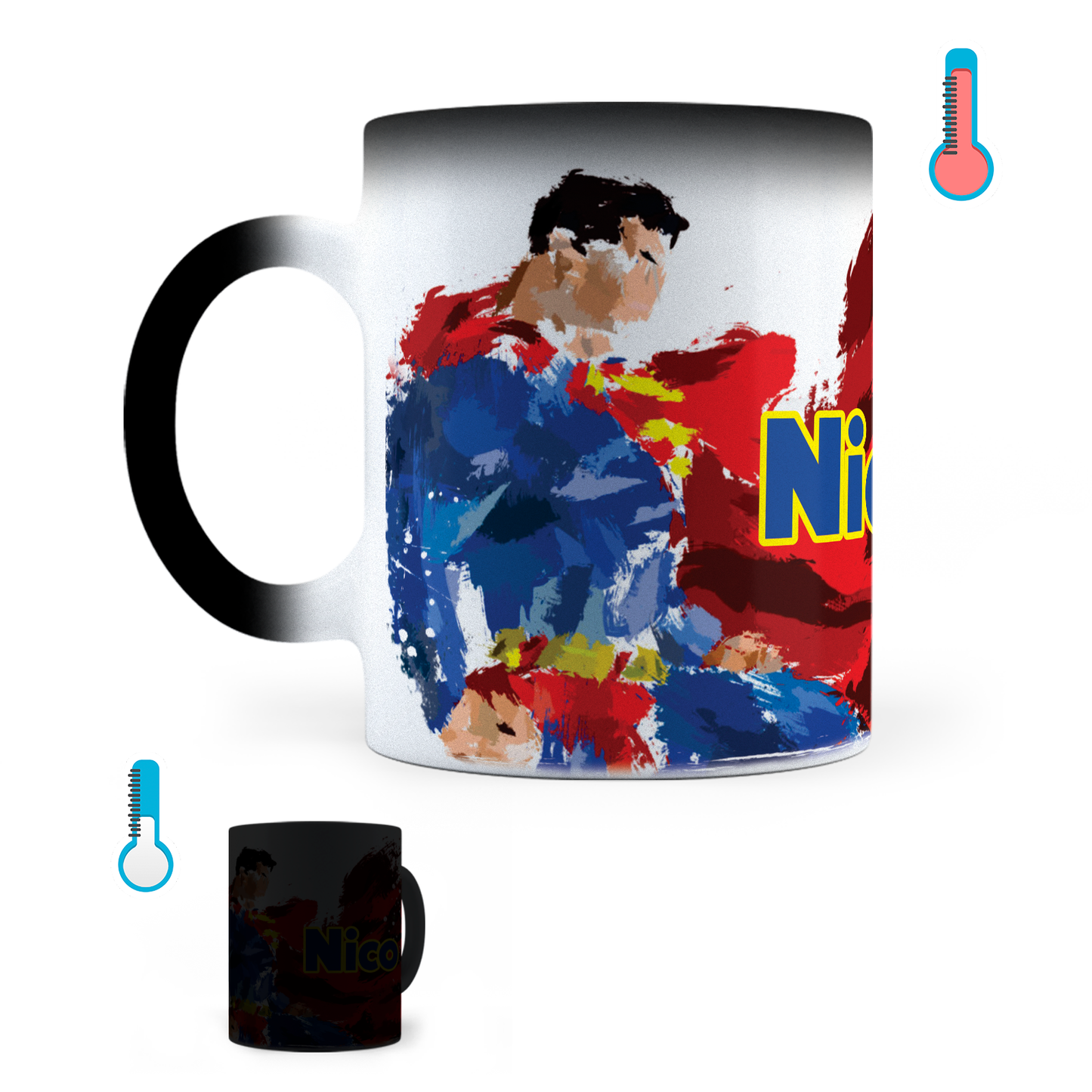 Taza Mágica Superman Personalizada - Térmica 11 oz (320 ml)