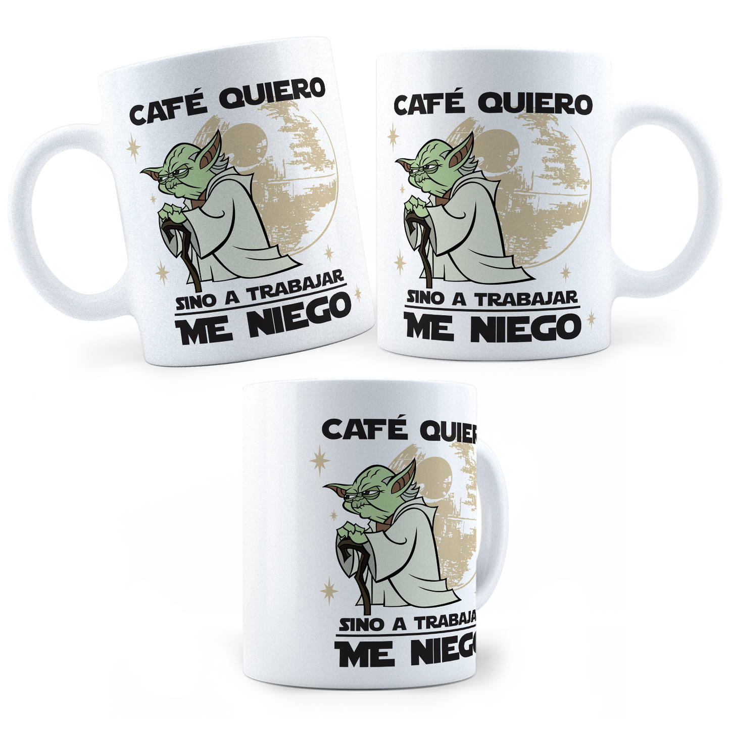 Taza Café Quiero, Sino a Trabajar Me Niego - 11Oz (320 ml)