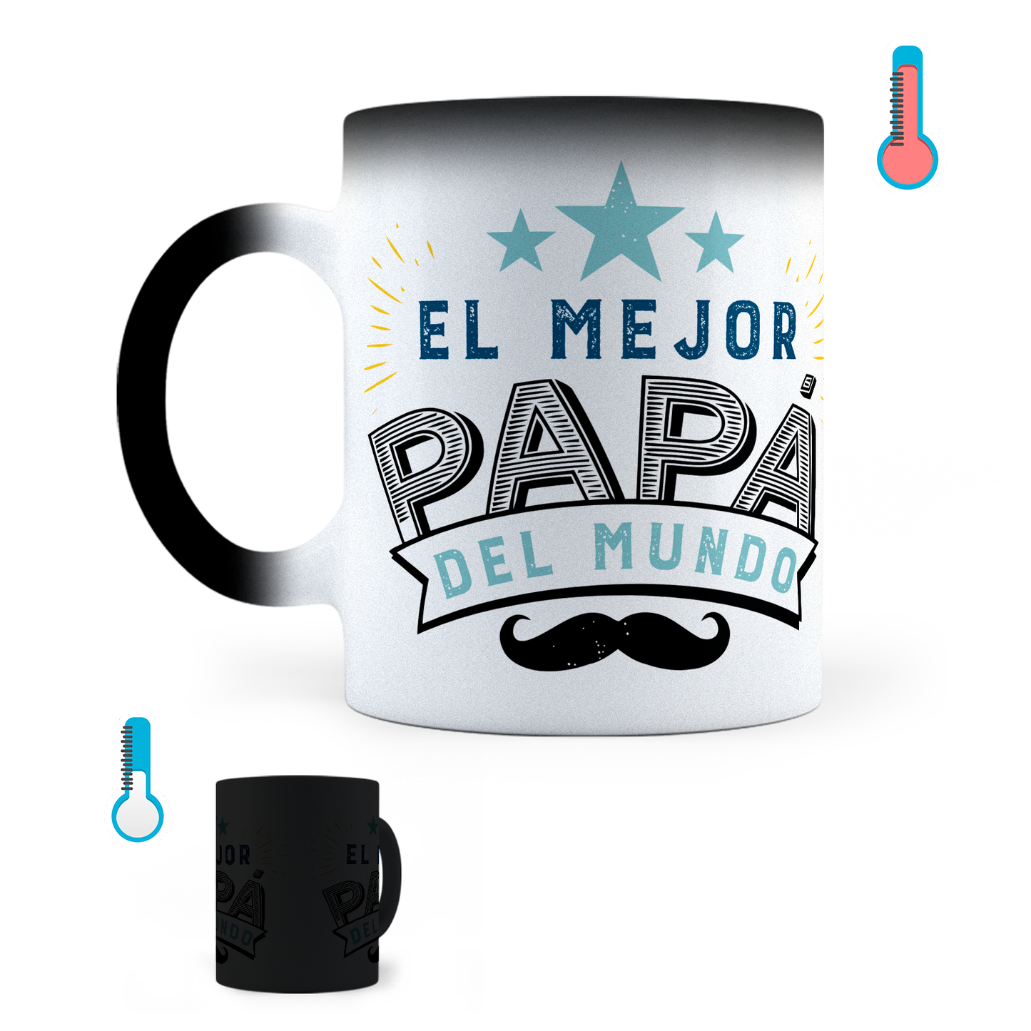 Taza Mágica El Mejor Papá del Mundo - Térmica 11 oz (320 ml)