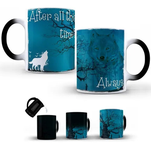Taza Mágica Harry Potter Patronus Lobo