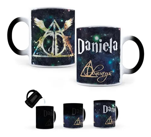 Taza Mágica Harry Potter Reliquias Personalizada