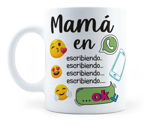Taza Mamá Escribiendo