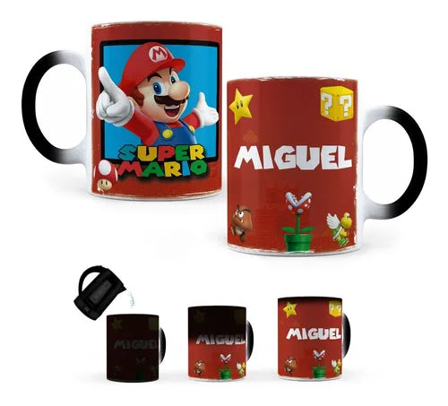 Taza Mágica Mario Bros Personalizada