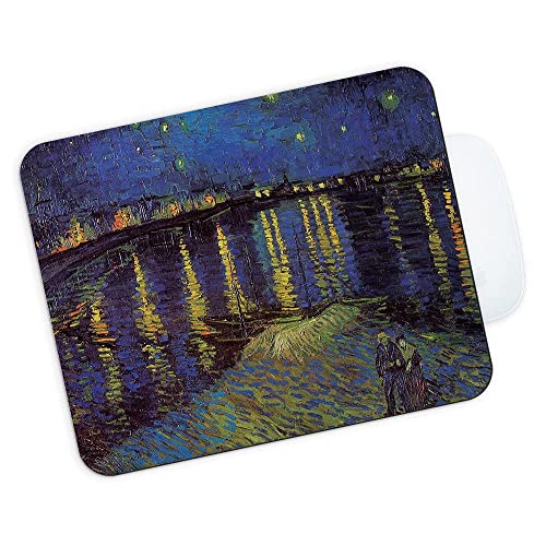 Alfombrilla Noche Estrellada sobre el Ródano de Vincent van Gogh para mouse, MousePad