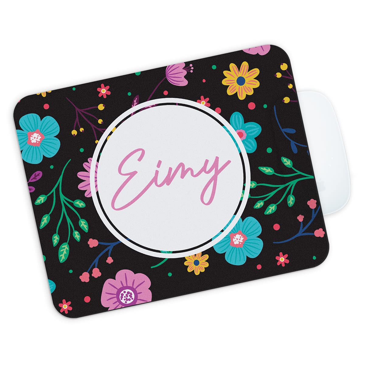 Alfombrilla Para Mouse con impreso de Flores Personalizado