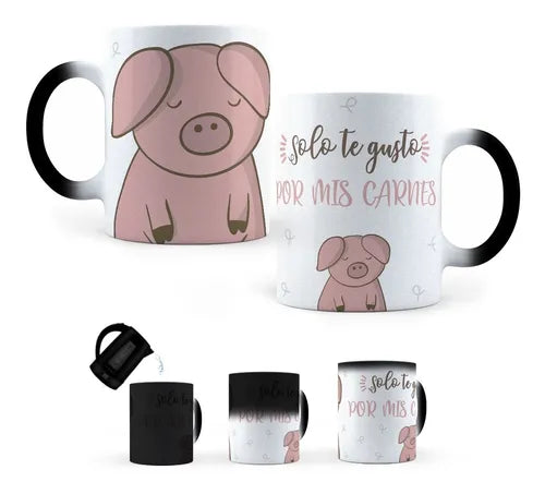 Taza Mágica Solo Te Gusto Por Mis Carnes