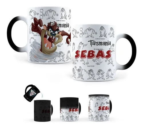 Taza Mágica Demonio De Tasmania Personalizada