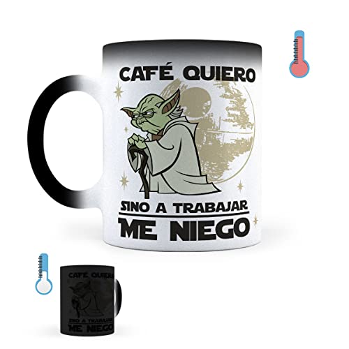 Taza Mágica Café Quiero, Sino a Trabajar Me Niego
