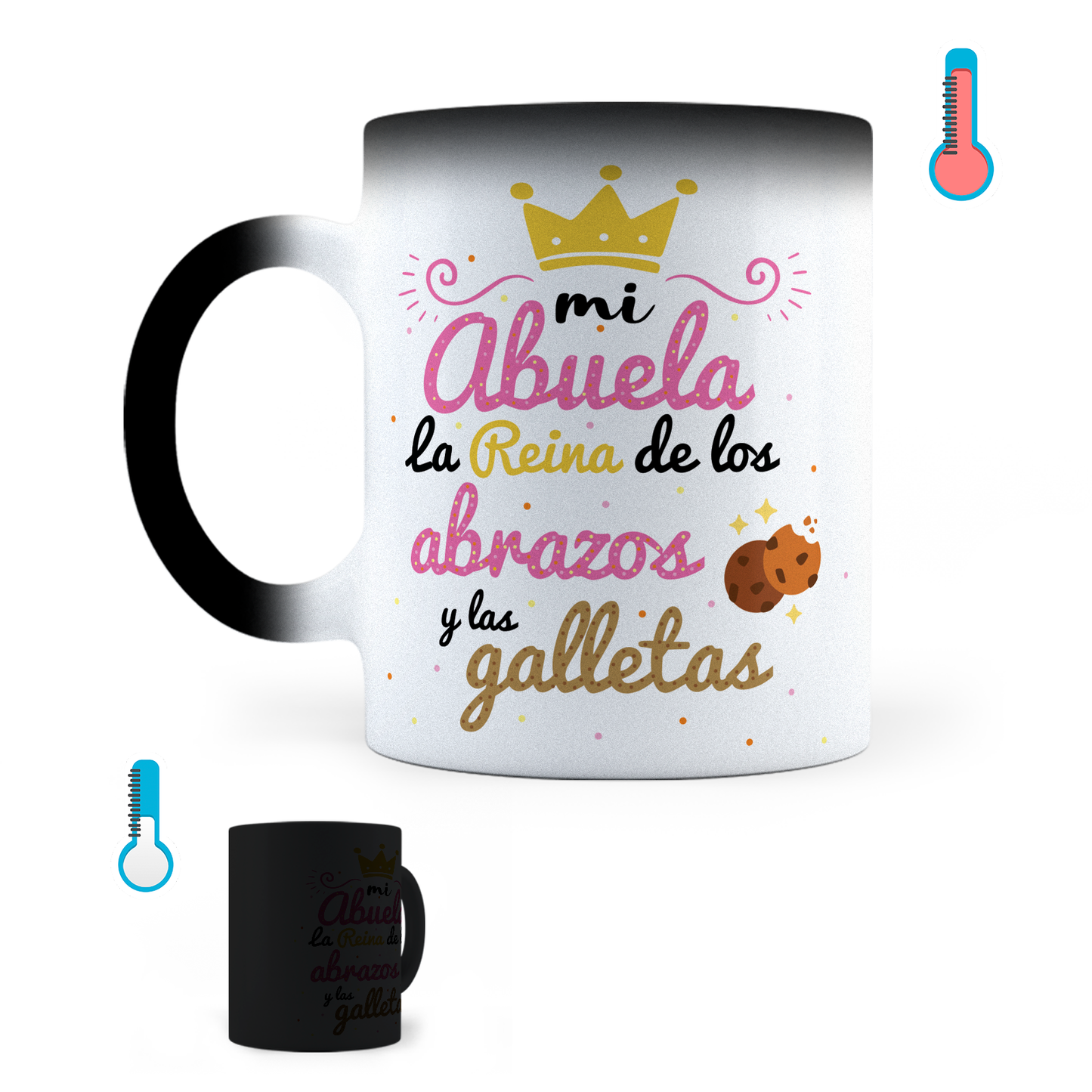 Taza Mágica Mi Abuela La Reina De Las Galletas -  Térmica 11 oz ml (320)