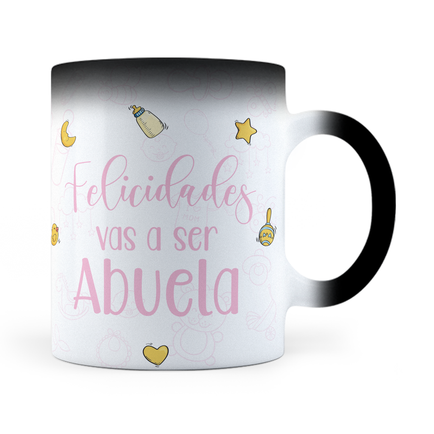 Taza Mágica Vas A Ser Abuela / Abuelo / 2 Tazas - Térmica 11 oz (320 ml)