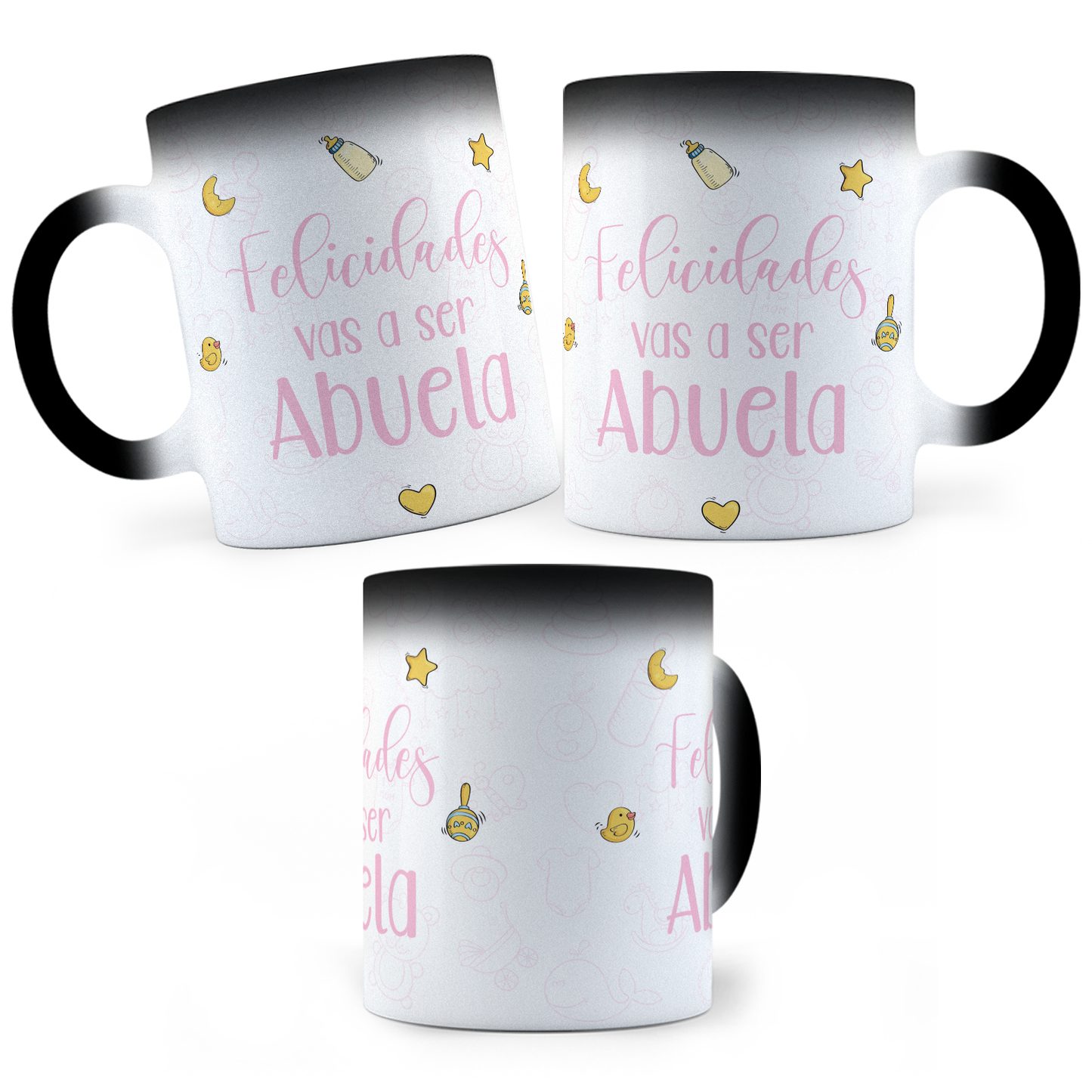 Taza Mágica Vas A Ser Abuela / Abuelo / 2 Tazas - Térmica 11 oz (320 ml)