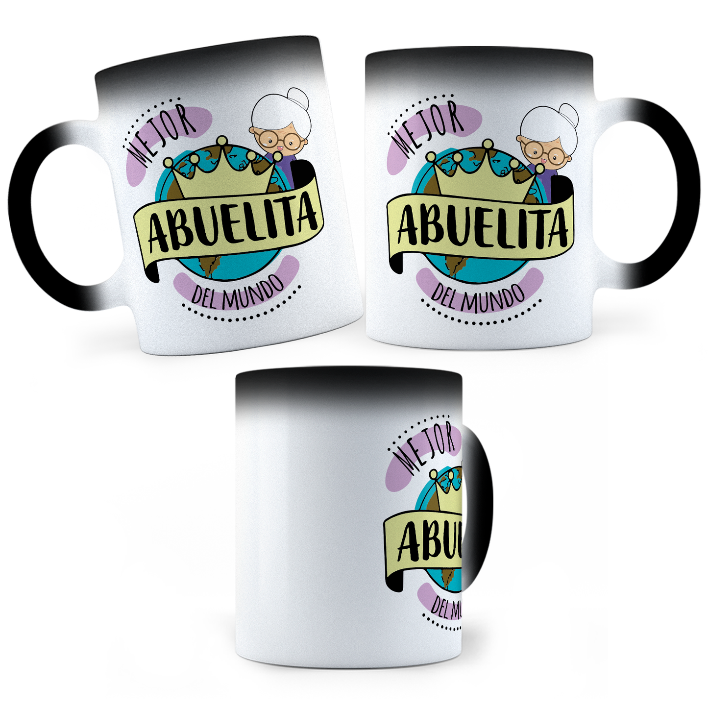 Taza Mágica La Mejor Abuelita Del Mundo - Térmica 11 oz (320 ml)