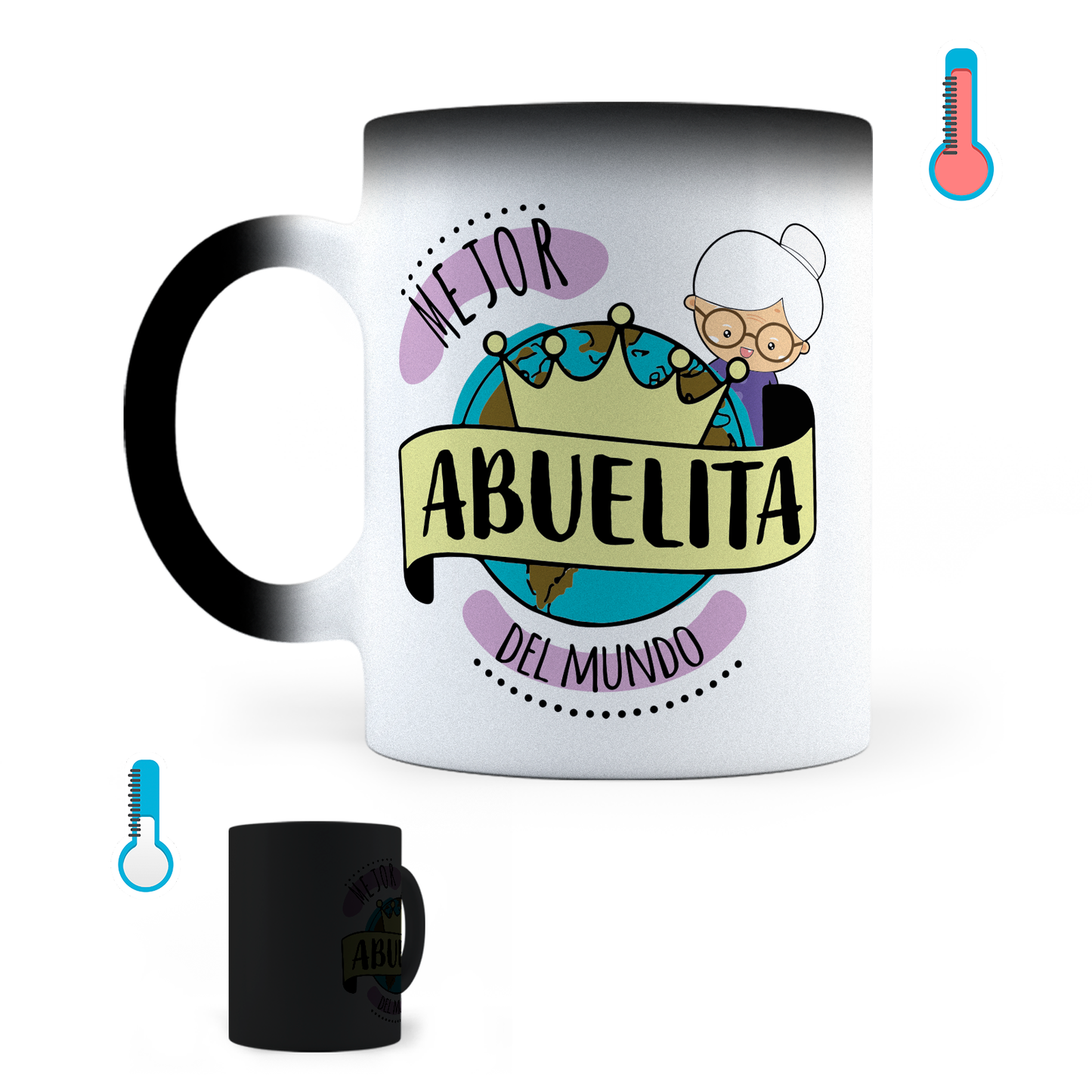 Taza Mágica La Mejor Abuelita Del Mundo - Térmica 11 oz (320 ml)