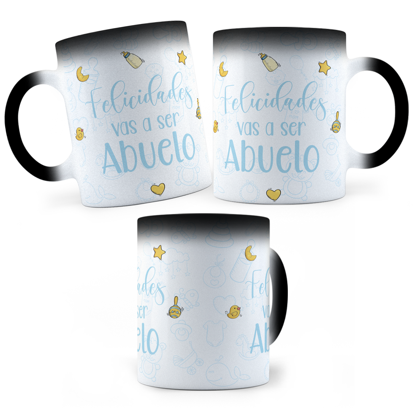 Taza Mágica Vas A Ser Abuela / Abuelo / 2 Tazas - Térmica 11 oz (320 ml)