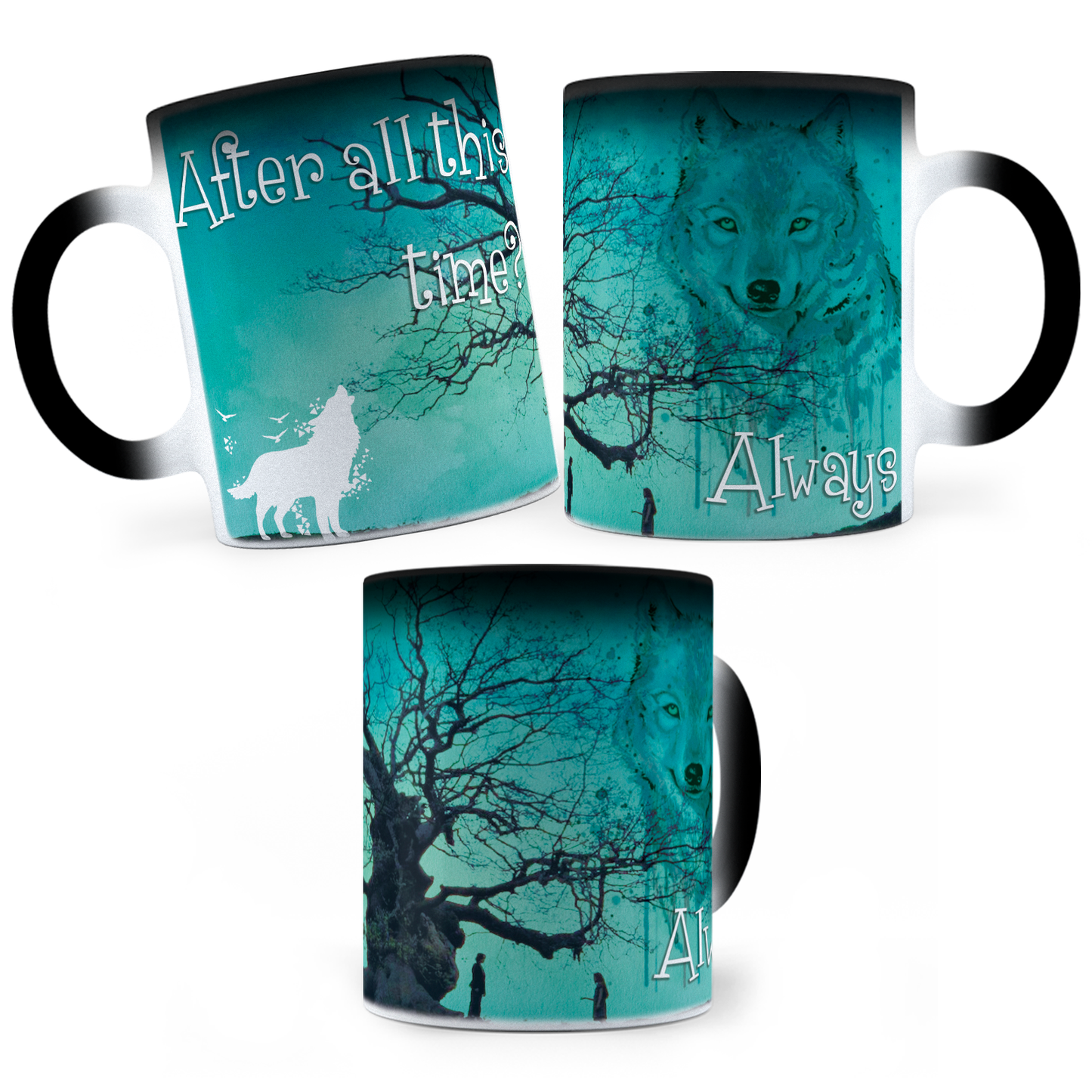 Taza Mágica Harry Potter Patronus Lobo - Térmica 11 oz (320 ml)