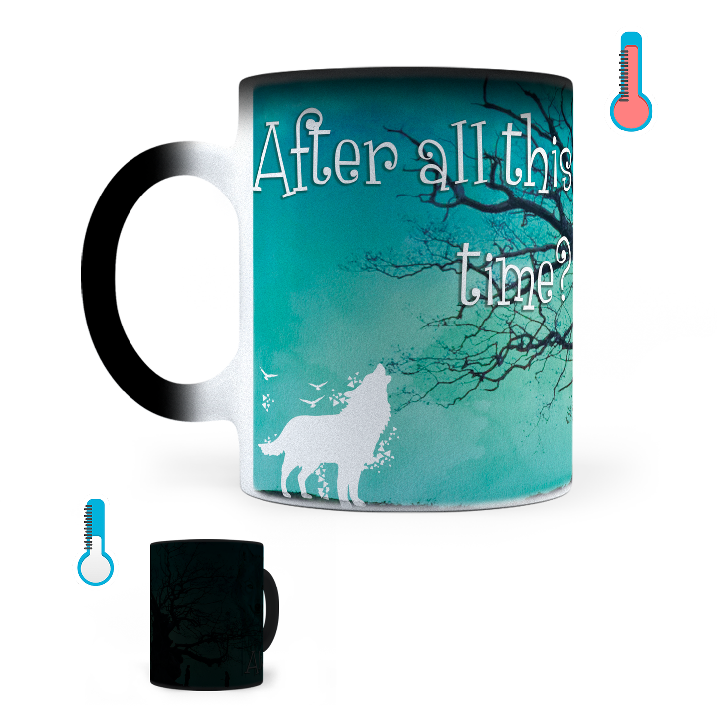Taza Mágica Harry Potter Patronus Lobo - Térmica 11 oz (320 ml)