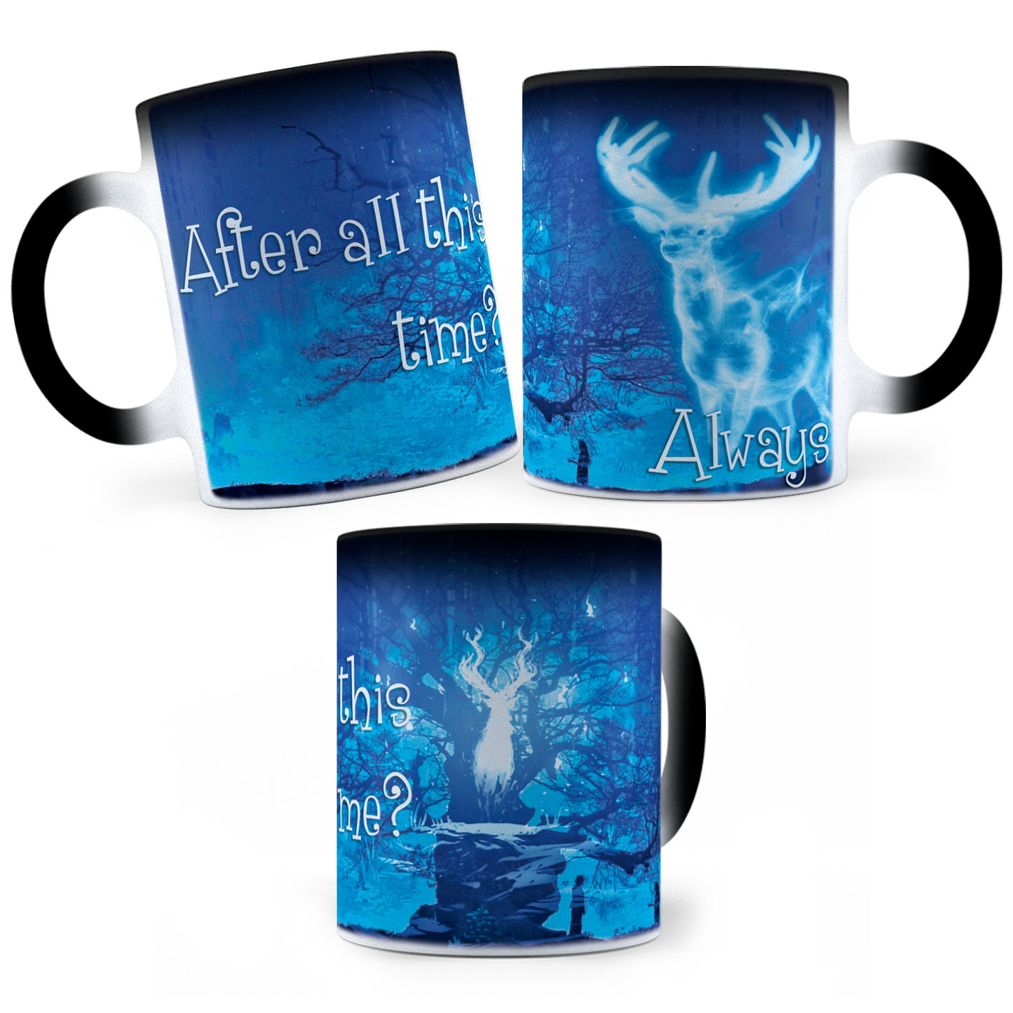 Taza Mágica Harry Potter Patronus -  Térmica 11 oz (320 ml)