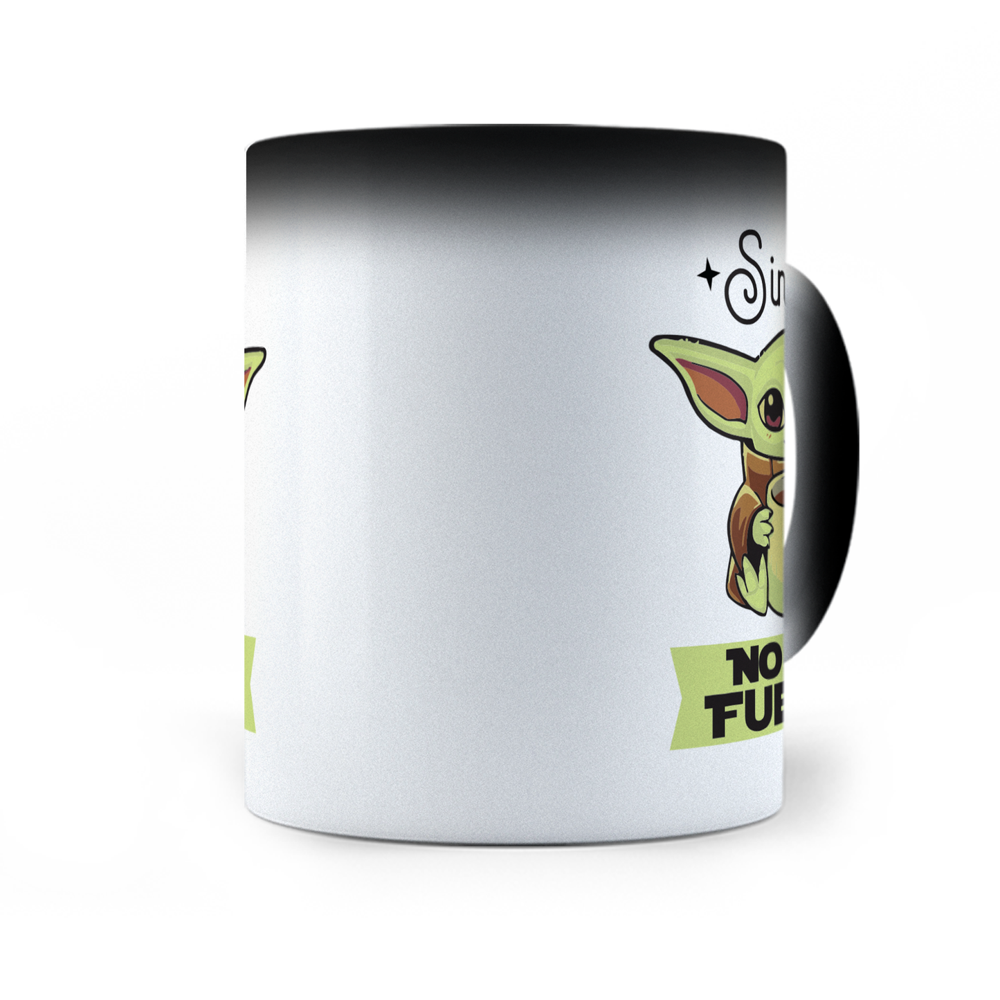 Taza Mágica Sin Café No Hay Fuerza - Yoda - Térmica 11 oz (320 ml)