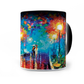 Taza Mágica Pareja Bajo La Lluvia De L. Afremov - Térmica 11 oz (320 ml)