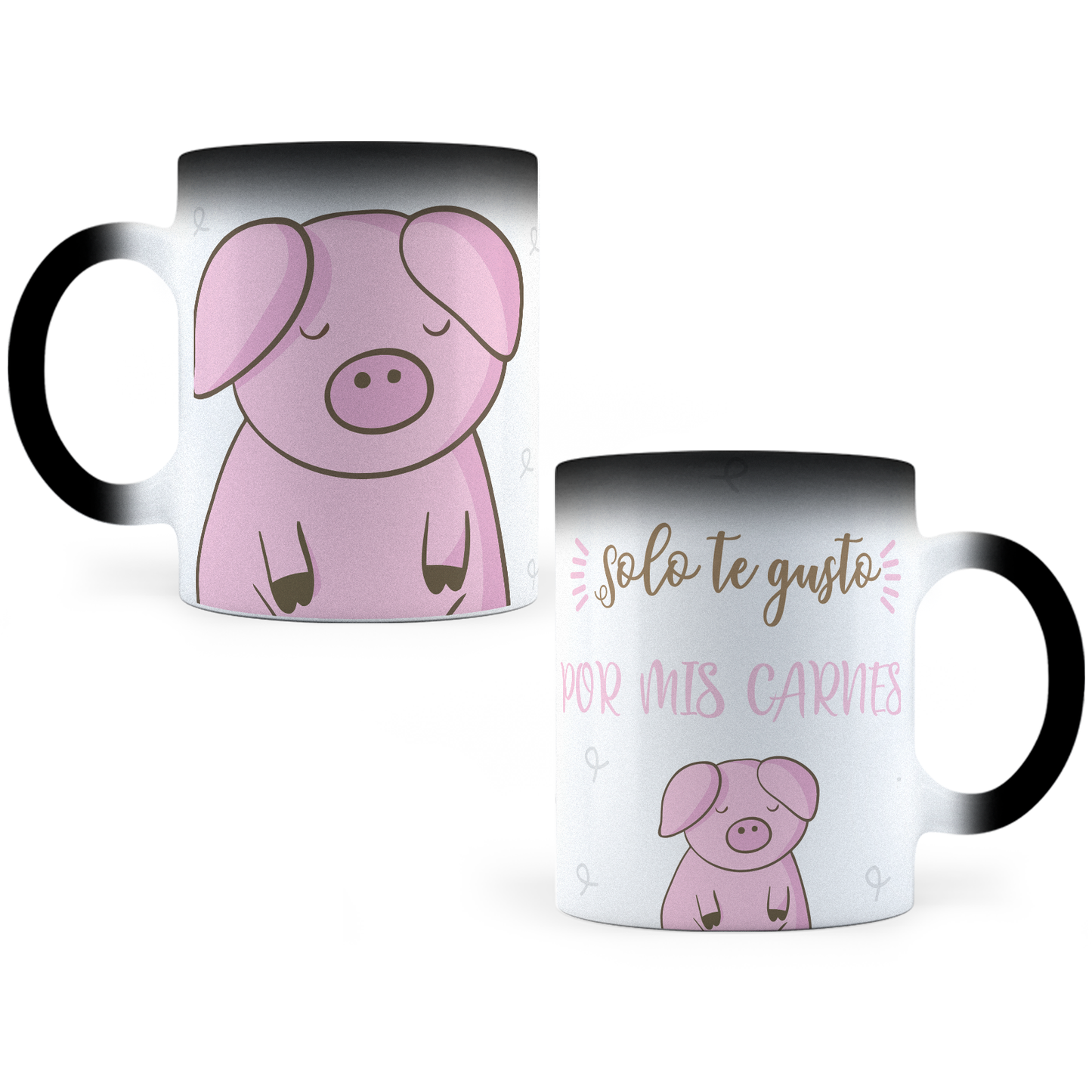 Taza Mágica Solo Te Gusto Por Mis Carnes - Térmica 11 oz (320 ml)