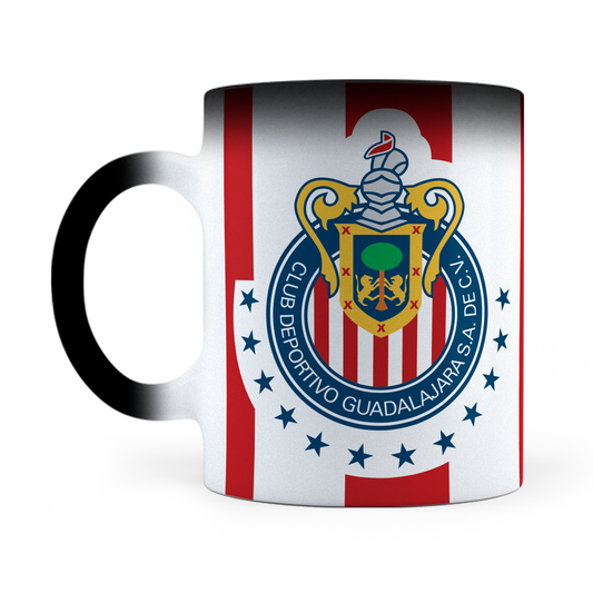 Taza Mágica Chivas Rayadas Del Guadalajara Personalizada - Térmica 11 oz (320 ml)