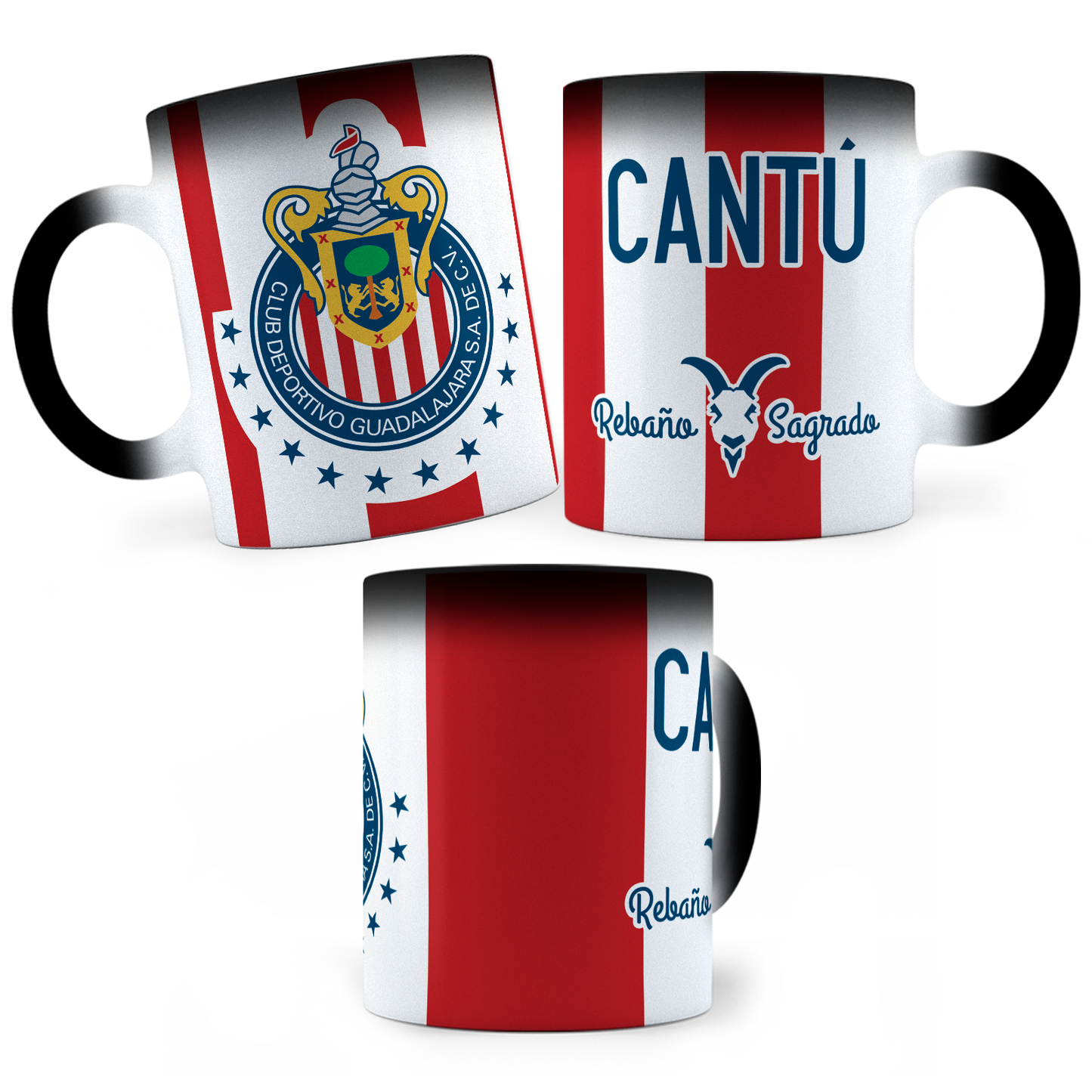 Taza Mágica Chivas Rayadas Del Guadalajara Personalizada - Térmica 11 oz (320 ml)