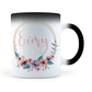 Taza Mágica Flores Personalizada - Térmica 11 oz (320 ml)