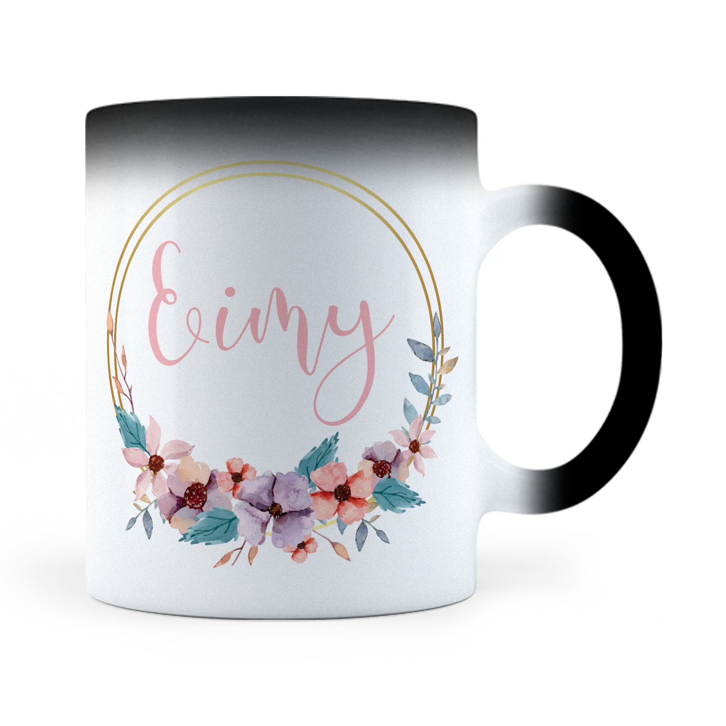 Taza Mágica Flores Personalizada - Térmica 11 oz (320 ml)