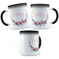 Taza Mágica Flores Personalizada - Térmica 11 oz (320 ml)