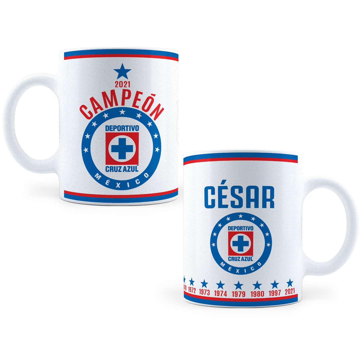 Taza Personalizada Campeón del Fútbol Mexicano 2021 - 11Oz (320 ml)