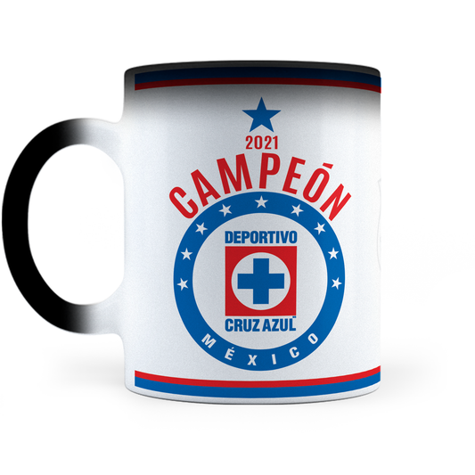 Taza Mágica Personalizada Campeón del Fútbol Mexicano 2021 -  Térmica 11 oz (320 ml)