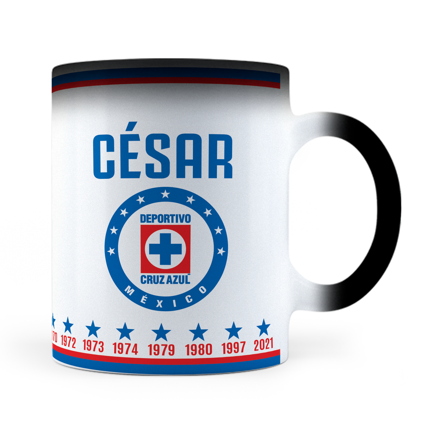 Taza Mágica Personalizada Campeón del Fútbol Mexicano 2021 -  Térmica 11 oz (320 ml)