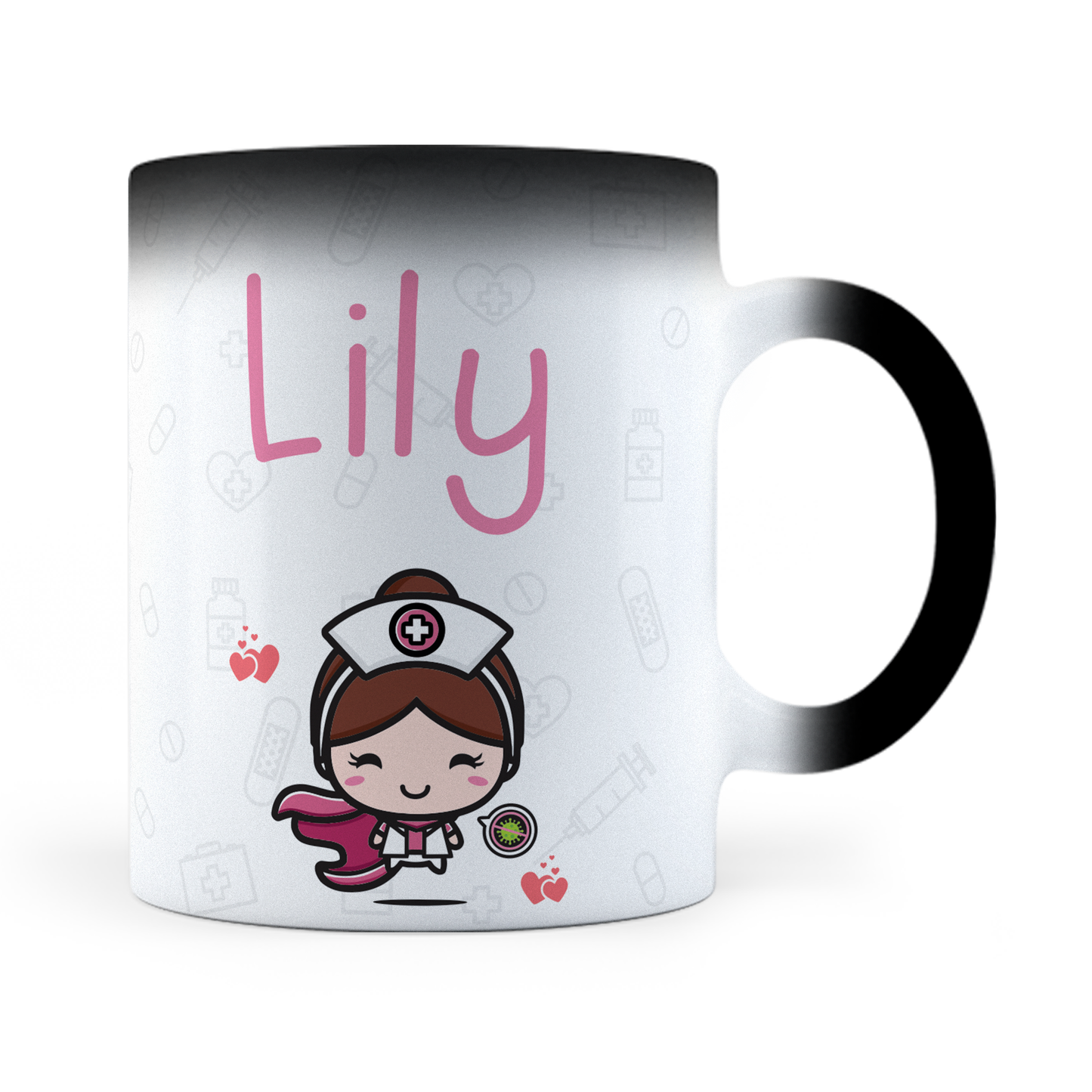 Taza Mágica Súper Enfermera Personalizada - Térmica 11 oz (320 ml)