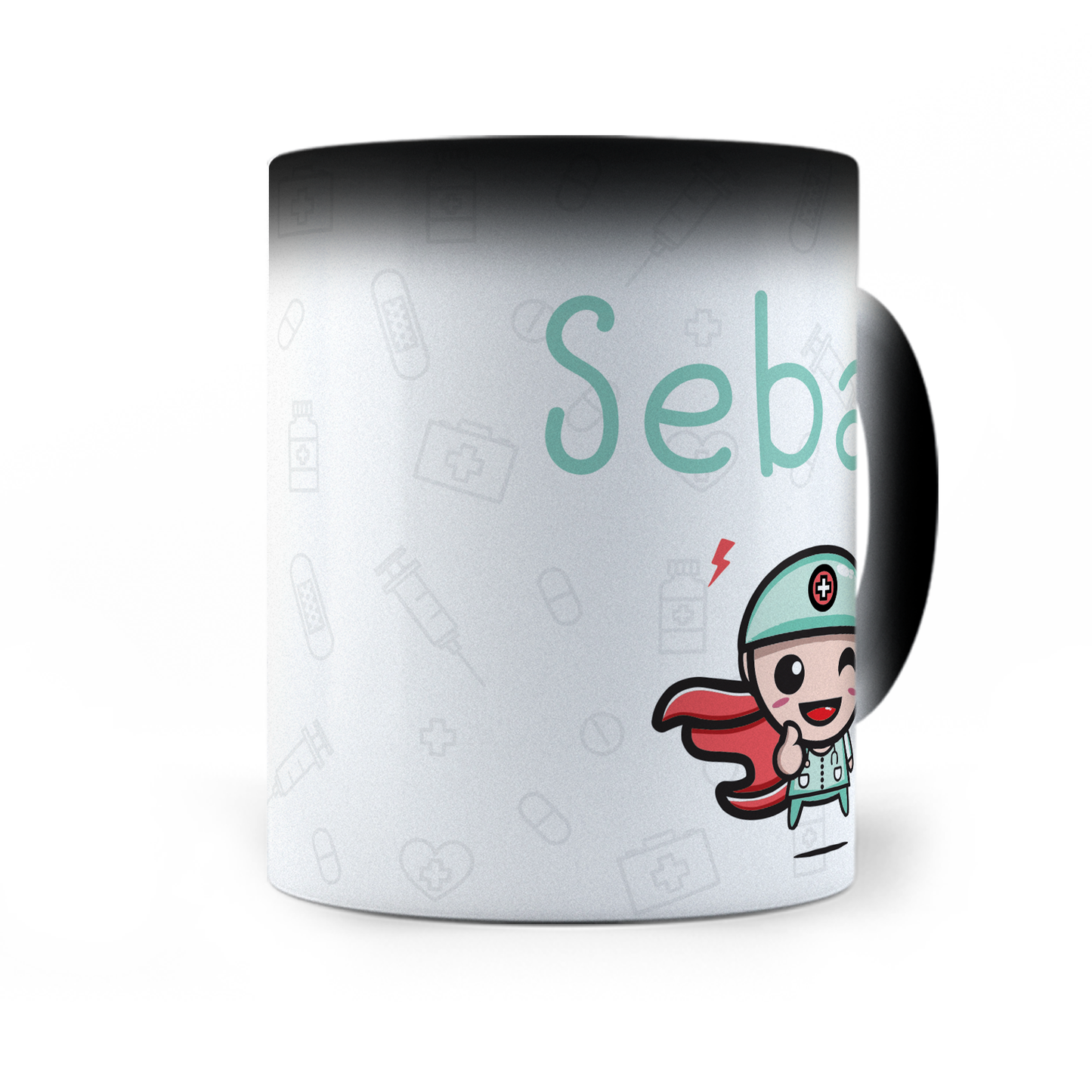 Taza Mágica Súper Enfermero Personalizada -  Térmica 11 oz (320 ml)