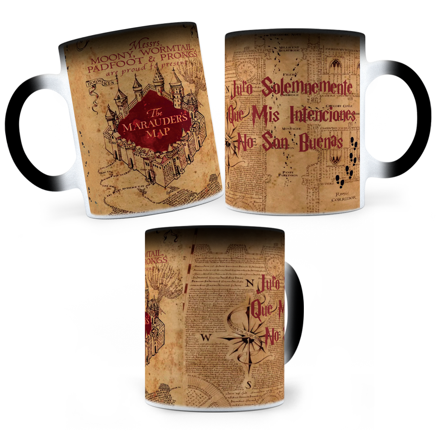 Taza Mágica Harry Potter Mapa Merodeador - Térmica 11 oz (320 ml)