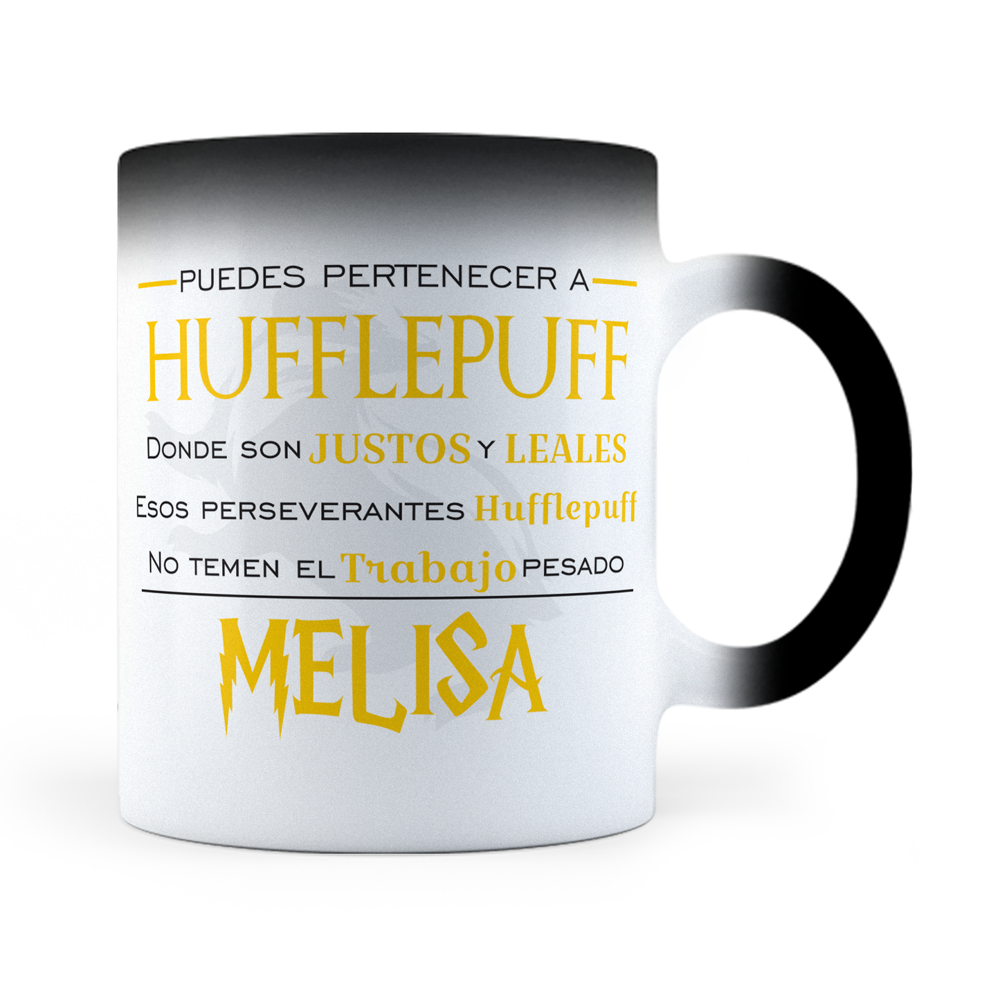 Taza Mágica Personalizada Hufflepuff Harry Potter - Térmica 11 oz (320 ml)