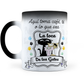 Taza Mágica Aquí Toma La Loca De Los Gatos - Térmica 11 oz (320 ml)