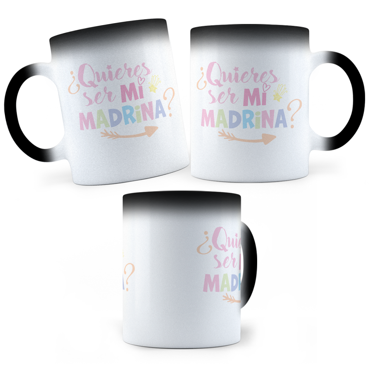 Taza Mágica Quieres Ser Mi Madrina -  Térmica 11 oz ml (320)
