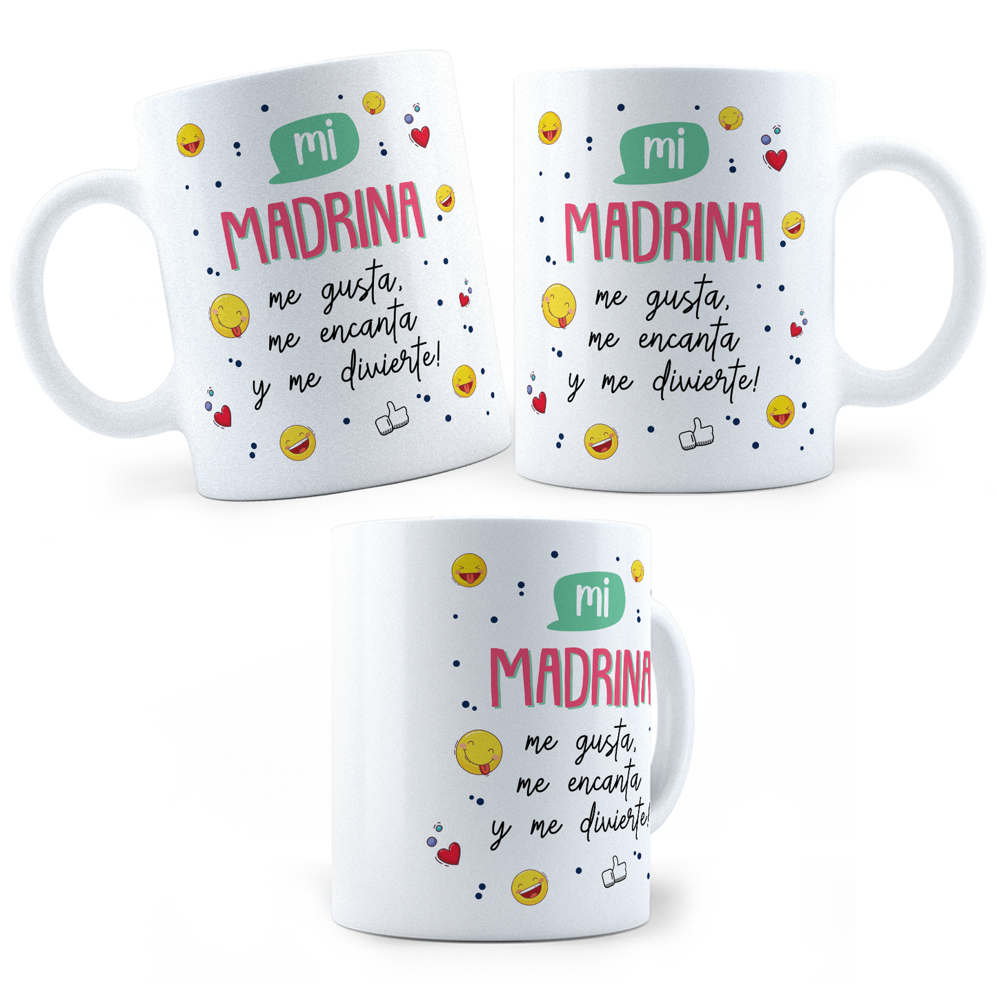Taza Mi Madrina Me Gusta, Me Encanta -  11Oz (320 ml)