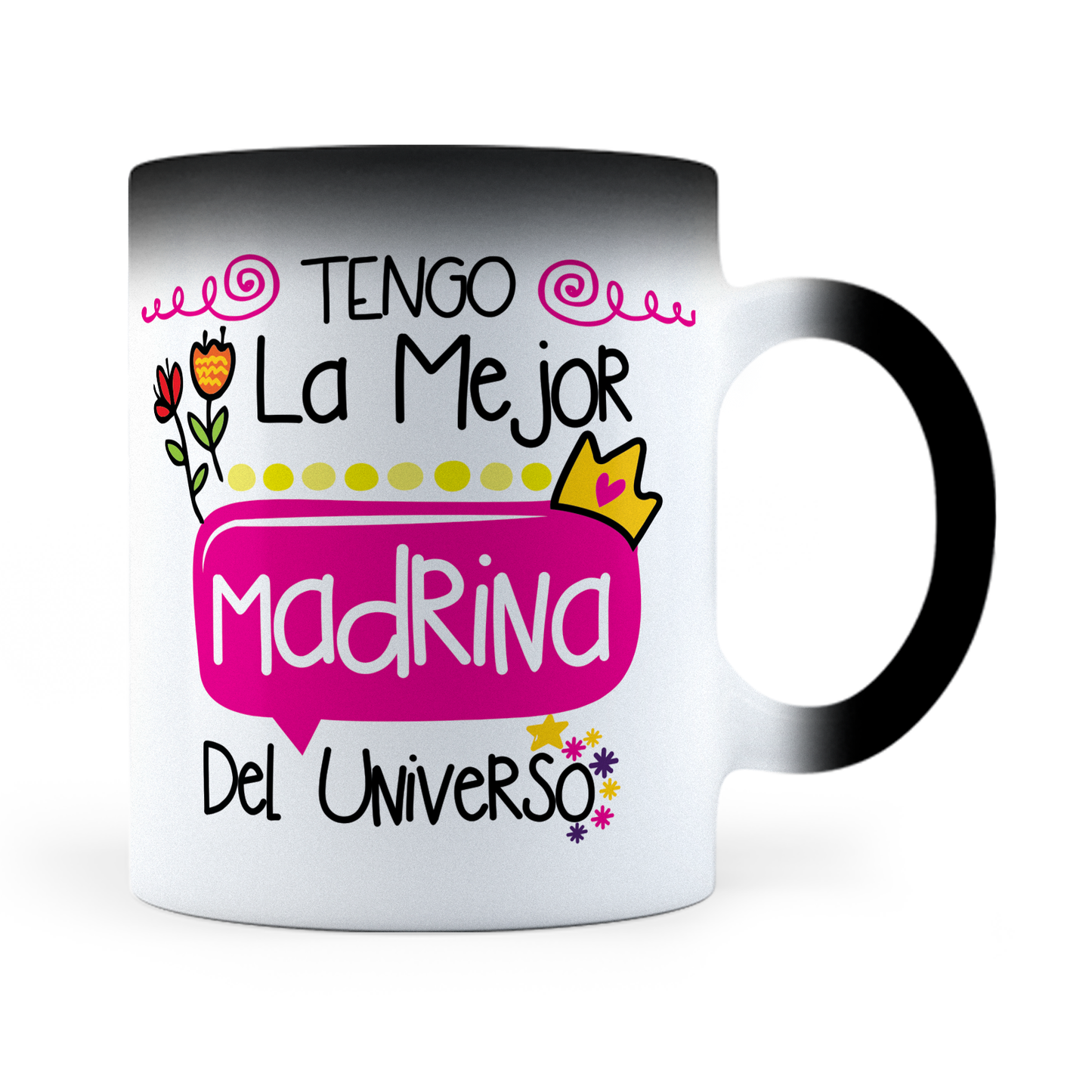 Taza Mágica La Mejor Madrina Del Universo - Térmica 11 oz (320 ml)