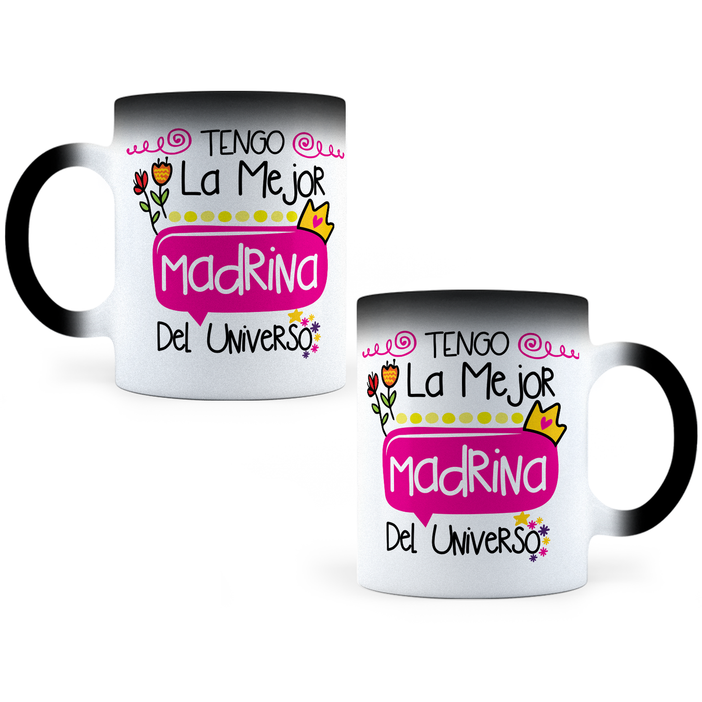 Taza Mágica La Mejor Madrina Del Universo - Térmica 11 oz (320 ml)