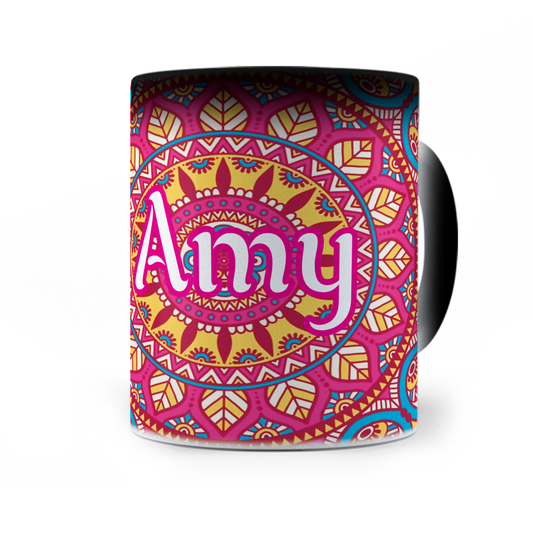 Taza Mágica Mandala Personalizada - Térmica 11 oz (320 ml)