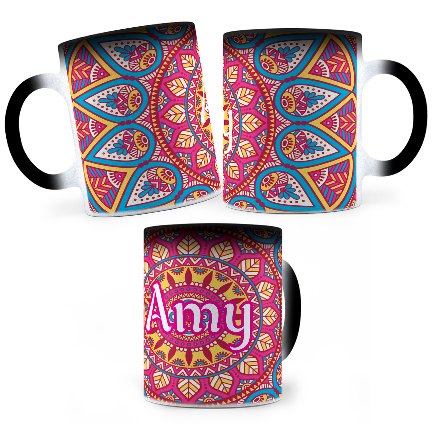 Taza Mágica Mandala Personalizada - Térmica 11 oz (320 ml)